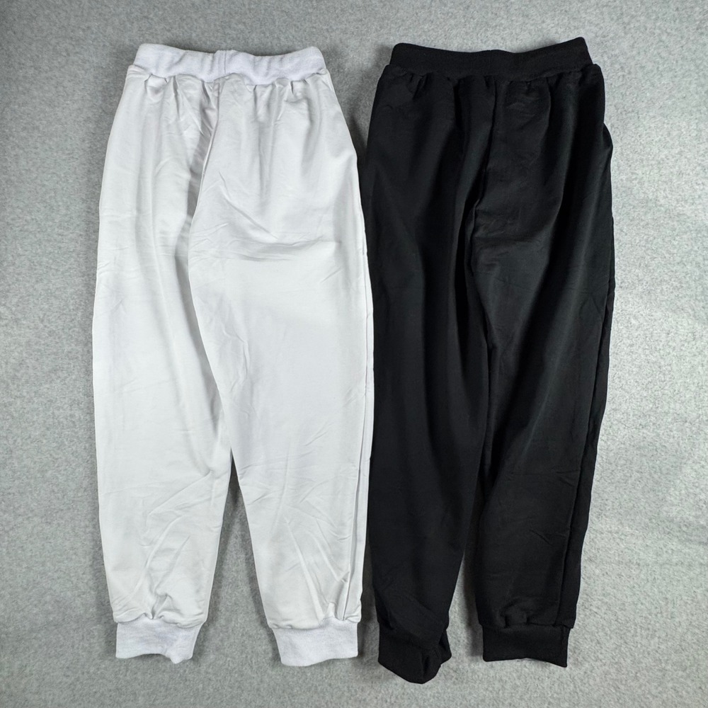 Resinta Sweatpants Kids 9-10Y Black White 2 Pack NWT Joggers Cotton Blend Active - Picture 8 of 8